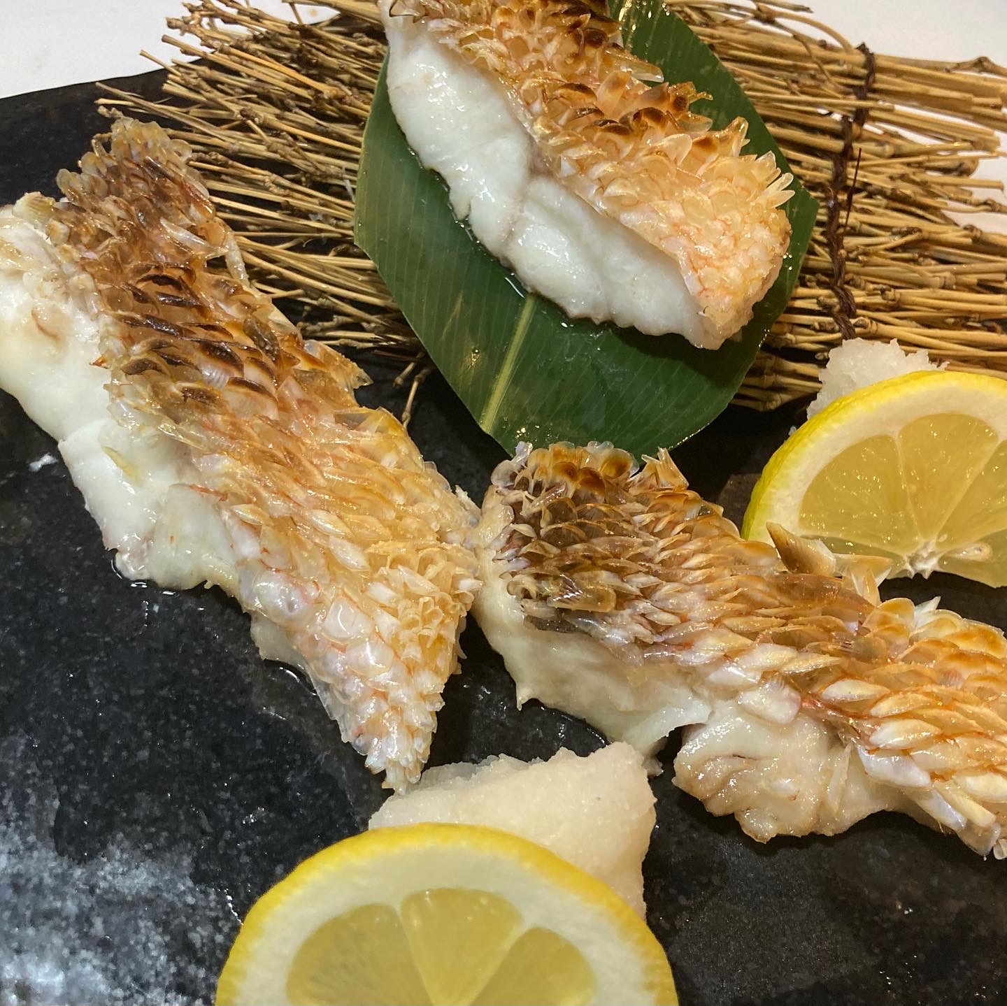 甘鯛の松笠焼き 緑橋こころ